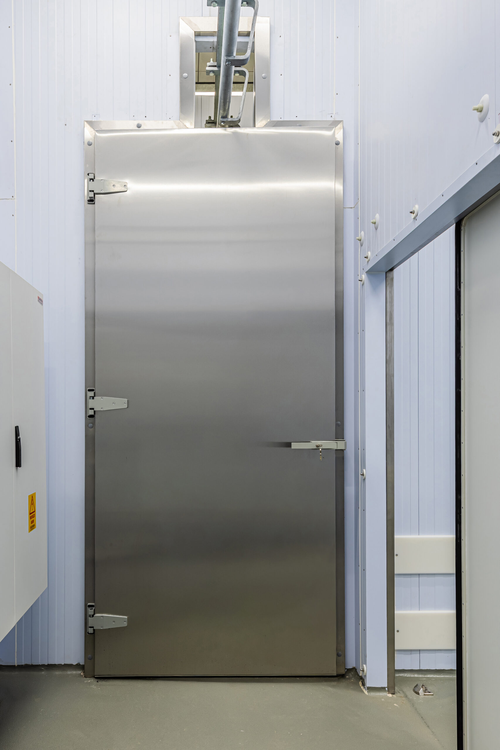 Stainless steel cold room hinged door construction